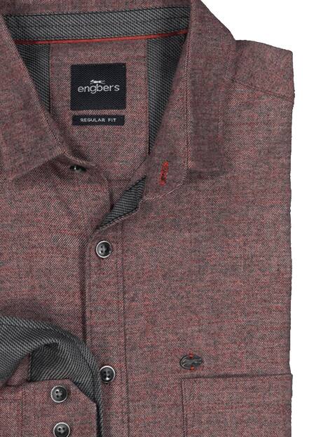 engbers Herren Langarm-Hemd uni , Rot