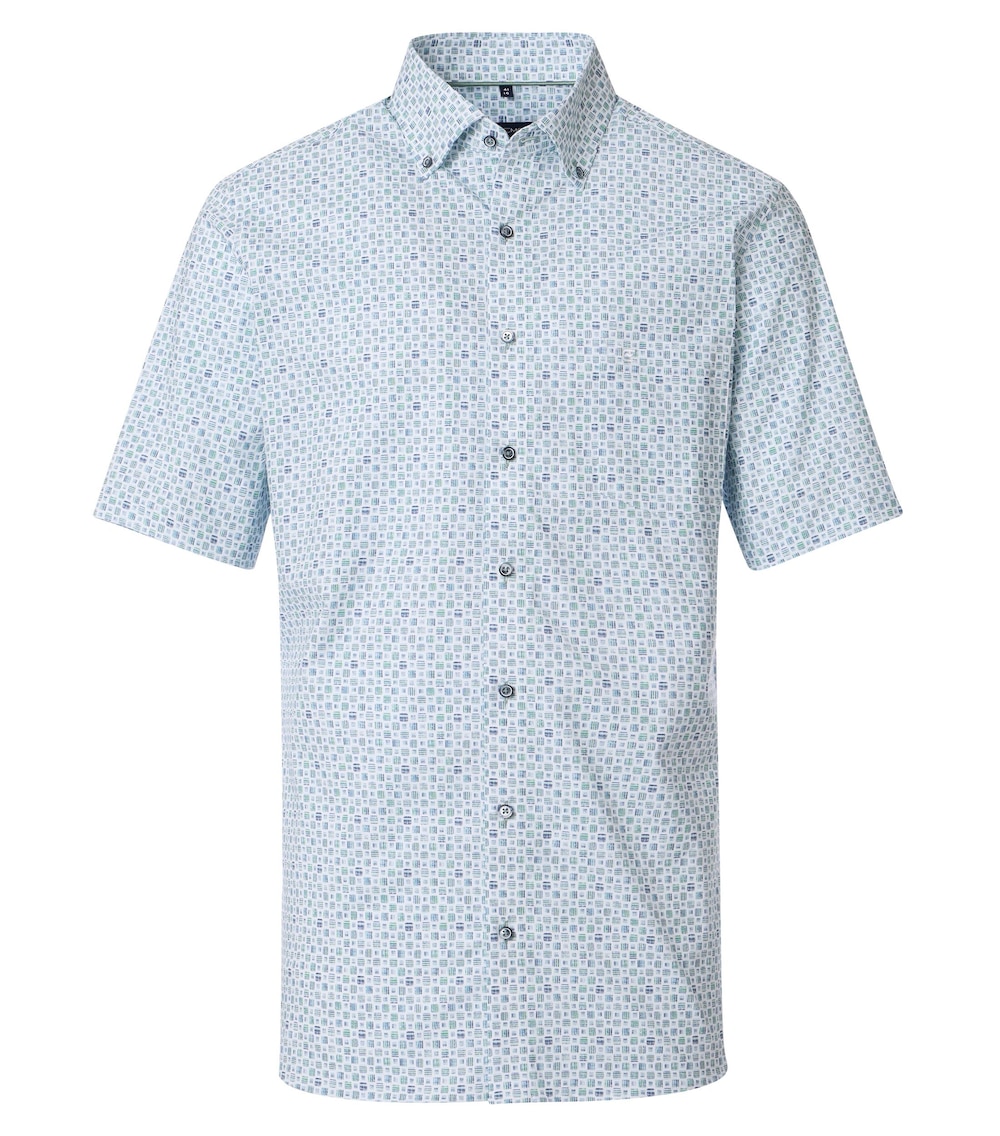 Businesshemd Kurzarm Print Modern Fit