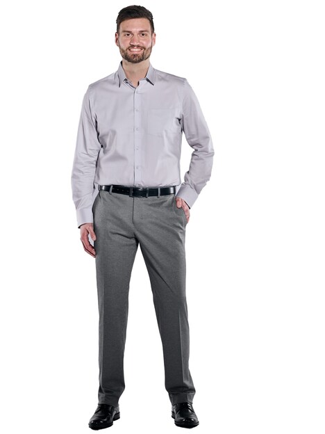 Herren Anzug-Hose slim fit , Grau