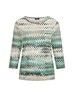 Halbarm-Viskosebluse, Zickzack-Design