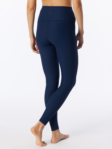 Schiesser Damen Leggings High Waist Doppelripp - Active admiral