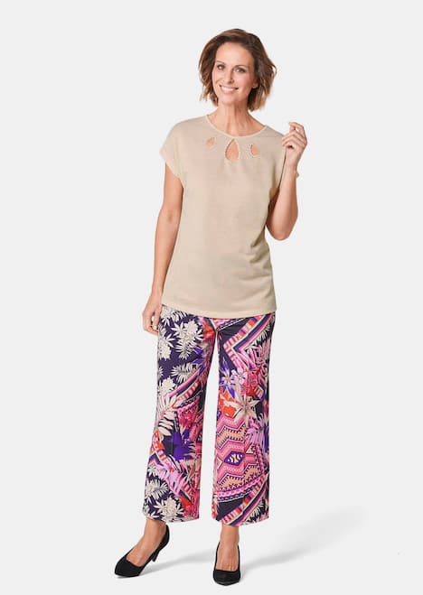 GOLDNER Shirt Elegant shirt met fijn glansgaren