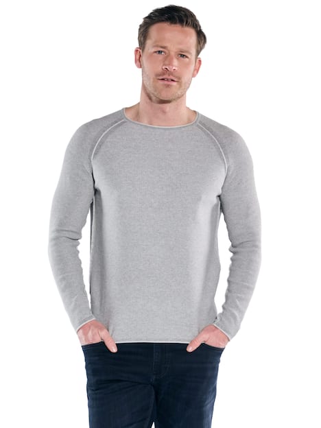 engbers Herren Pullover Rundhals , Silbergrau