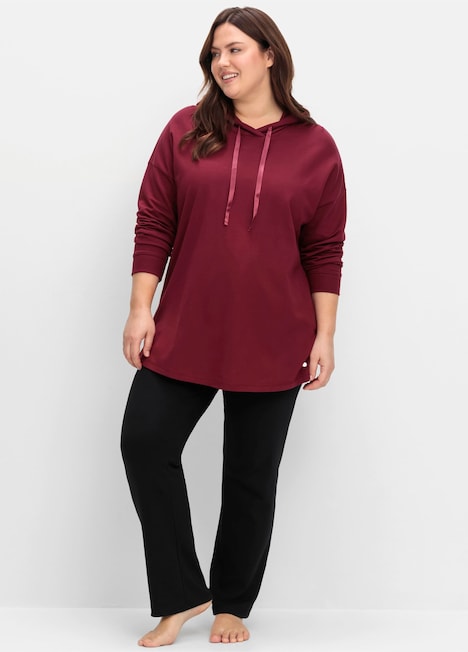 Kapuzensweatshirt Langarm Uni Mit Kapuze