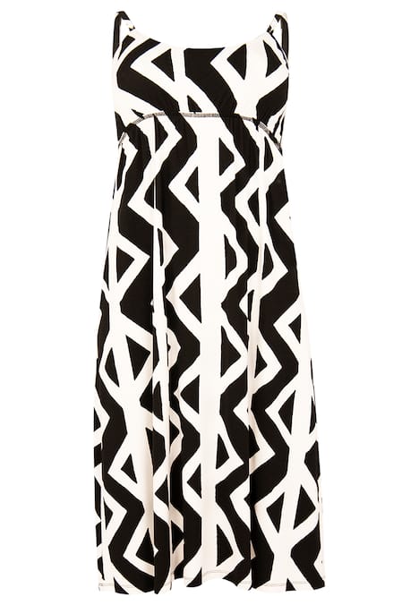 Kleid mit grafischem druck