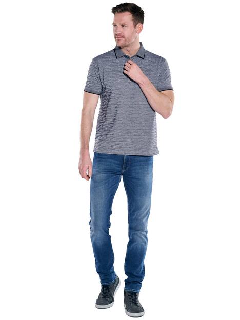 engbers Herren Polo-Shirt strukturiert , Schwarz