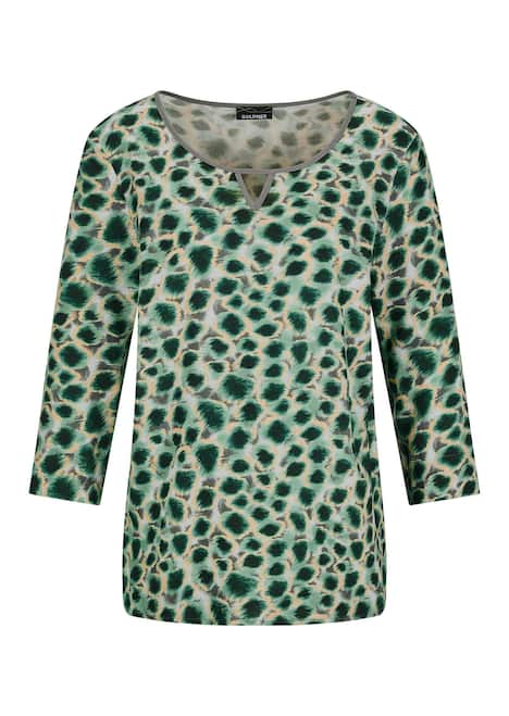 GOLDNER Blouse met print Gedessineerde blouse van pure viscose