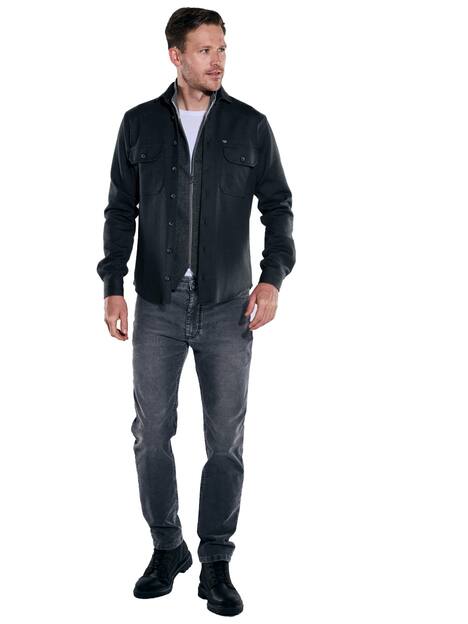 engbers Herren Overshirt slim fit , Schwarz