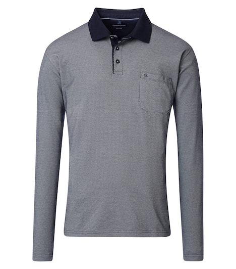 Polo-Shirt Langarm gestreift