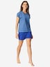 Schiesser Damen Pyjama Casual Essentials aqua