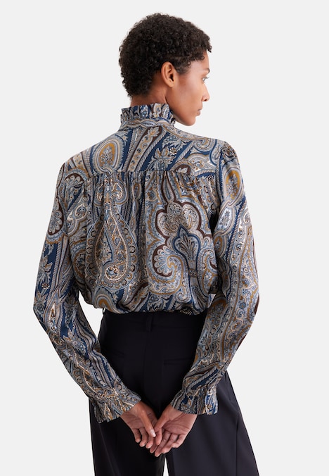 Damen Ausgestellte Bluse - Druck