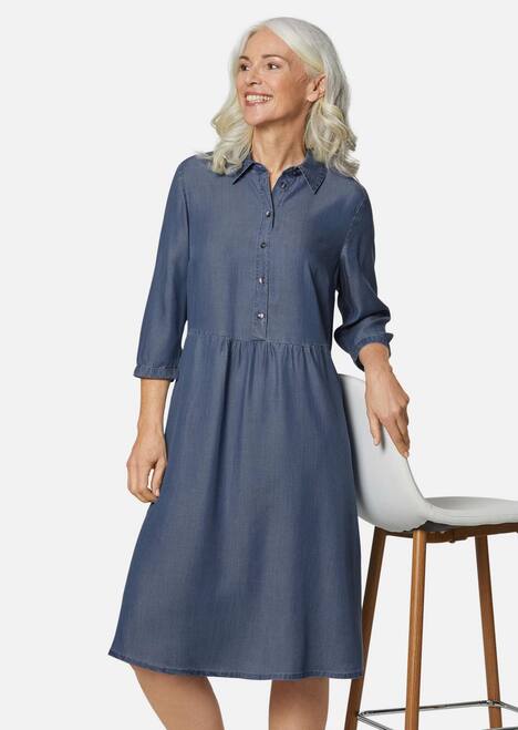 Kleid mit Hemdblusenkragen