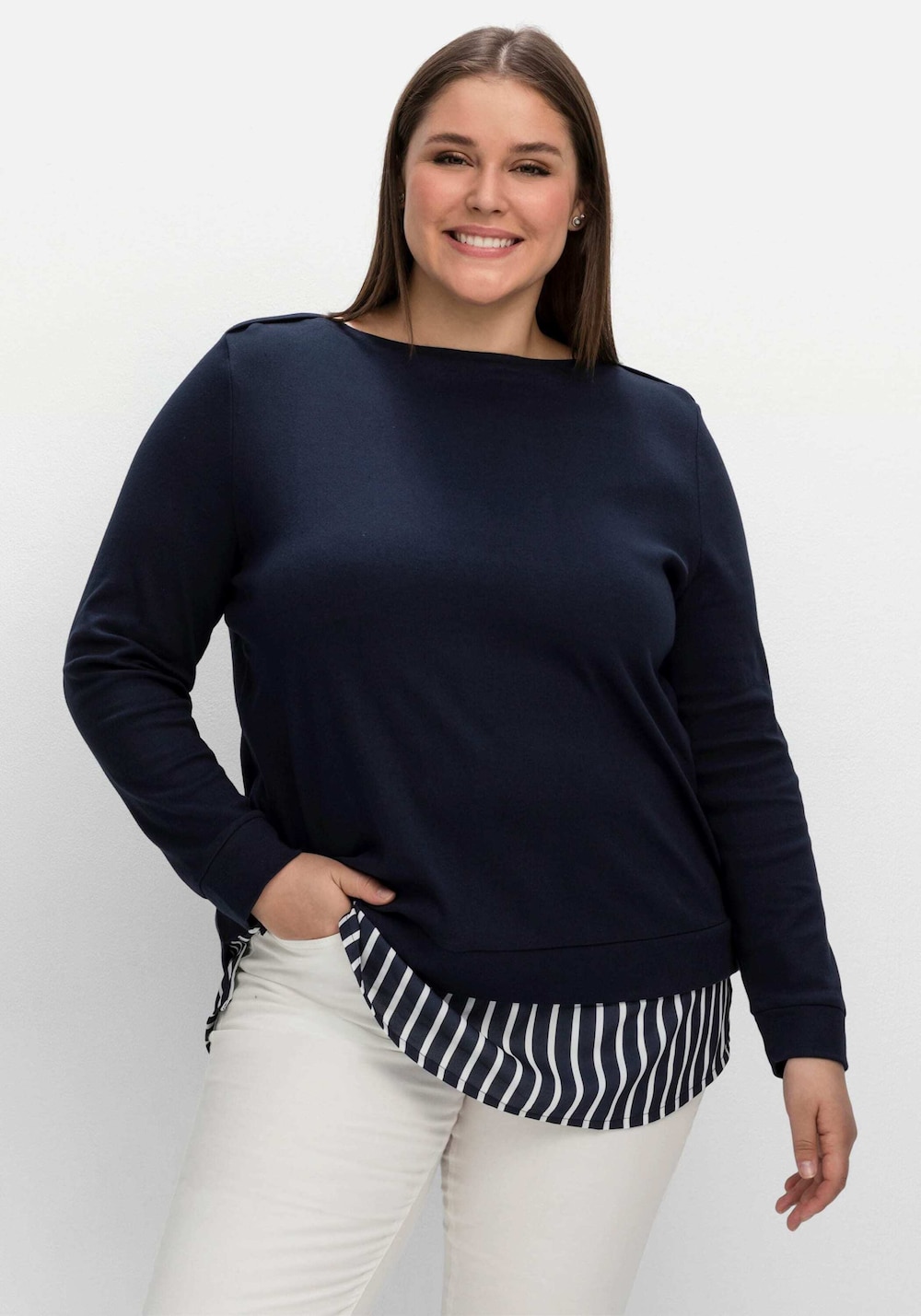 2-in-1-Shirt Langarm Uni