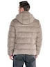 Herren Steppjacke mit abnehmbarer Kapuze , Braunbeige