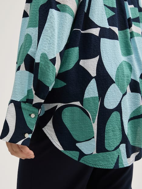 Oversize Bluse mit Muster