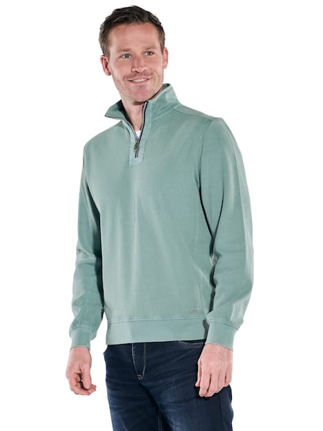 engbers Herren Sweatshirt mit Stehkragen , Petrolblau