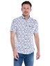 Herren Hemd kurzarm , Brilliantblau