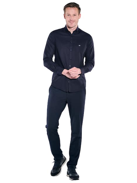 engbers Herren Hemd uni , Saphirblau