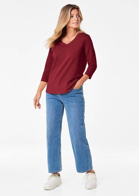 Shirt mit V-Ausschnitt