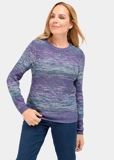 Multicolor-Pullover mit erfrischendem Farbverlauf