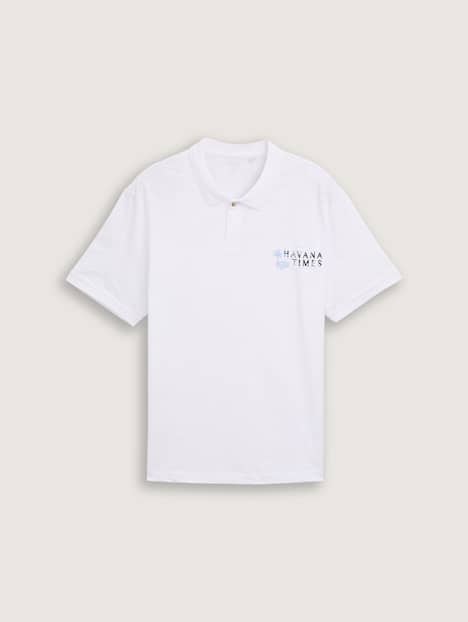 Poloshirt aus Baumwolle mit Print