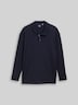 Langarm Poloshirt mit Waffelstruktur