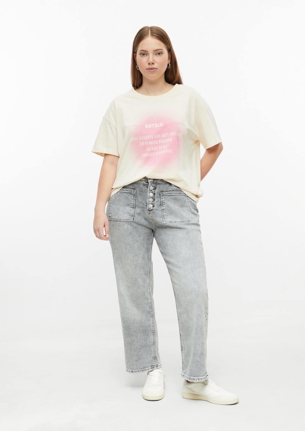 Jeans / High Rise / Straight Leg cropped