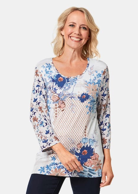 Kurzgröße - Attraktives Druckshirt in einzigartigem Look