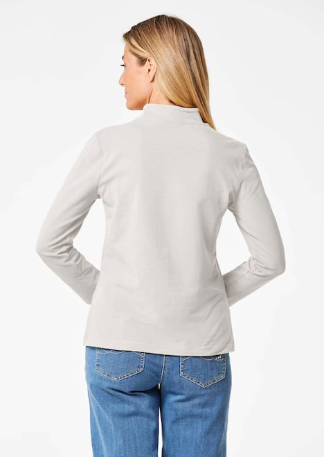 GOLDNER Shirt met opstaande kraag Shirt met opstaande kraag met lange mouwen