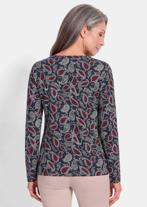 Viskoseshirt mit Paisley-Druck
