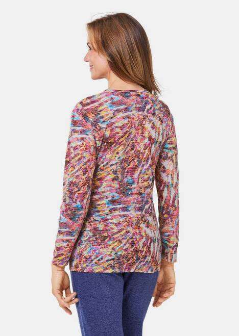 Langarmshirt mit Rundhals, Ausbrenner