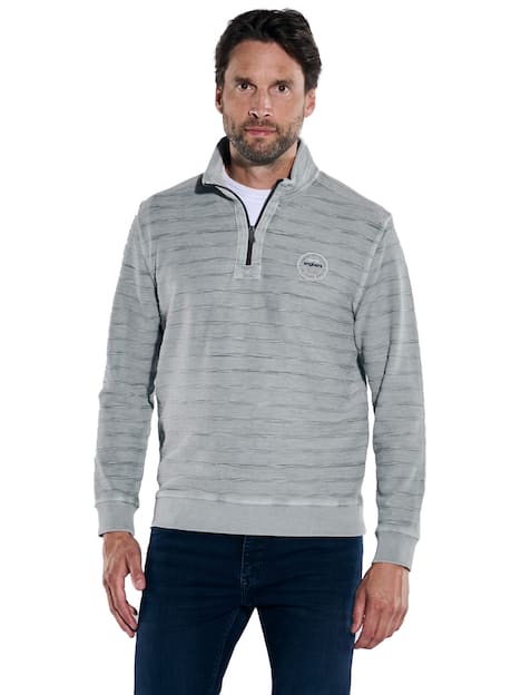 engbers Herren Sweatshirt strukturiert , Grau