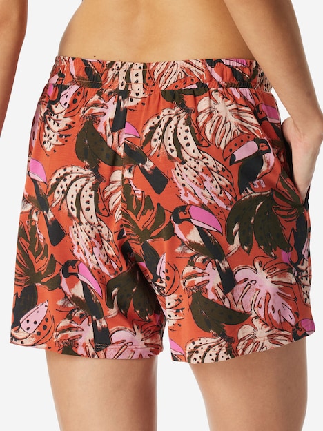 Schiesser Damen Pyjamahose Mix Relax terracotta
