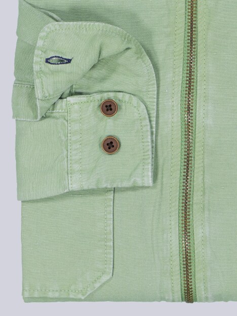 Herren Overshirt in Halbleinen-Qualität , Gruen