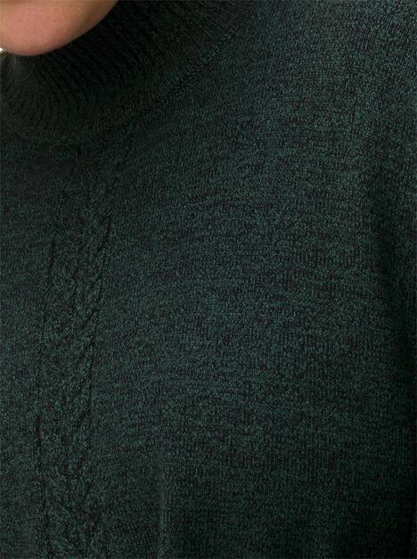 Poncho Ärmellos Jersey Rollkragen