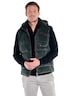 Herren Cord-Weste mit Funktionsdetails , Dunkelgruen