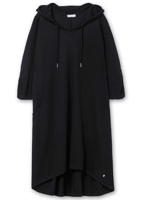 Shirtkleid Langarm Uni Mit Kapuze