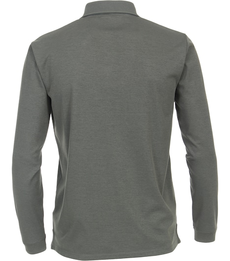 Polo-Shirt Langarm uni
