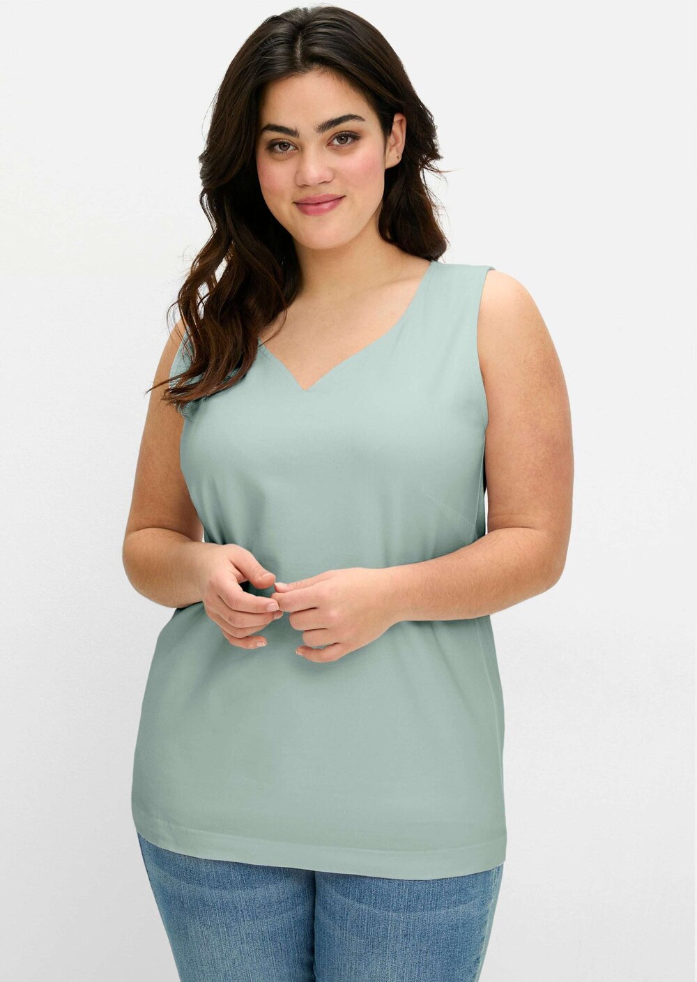 Tanktop Ärmellos Uni Ohne Kragen