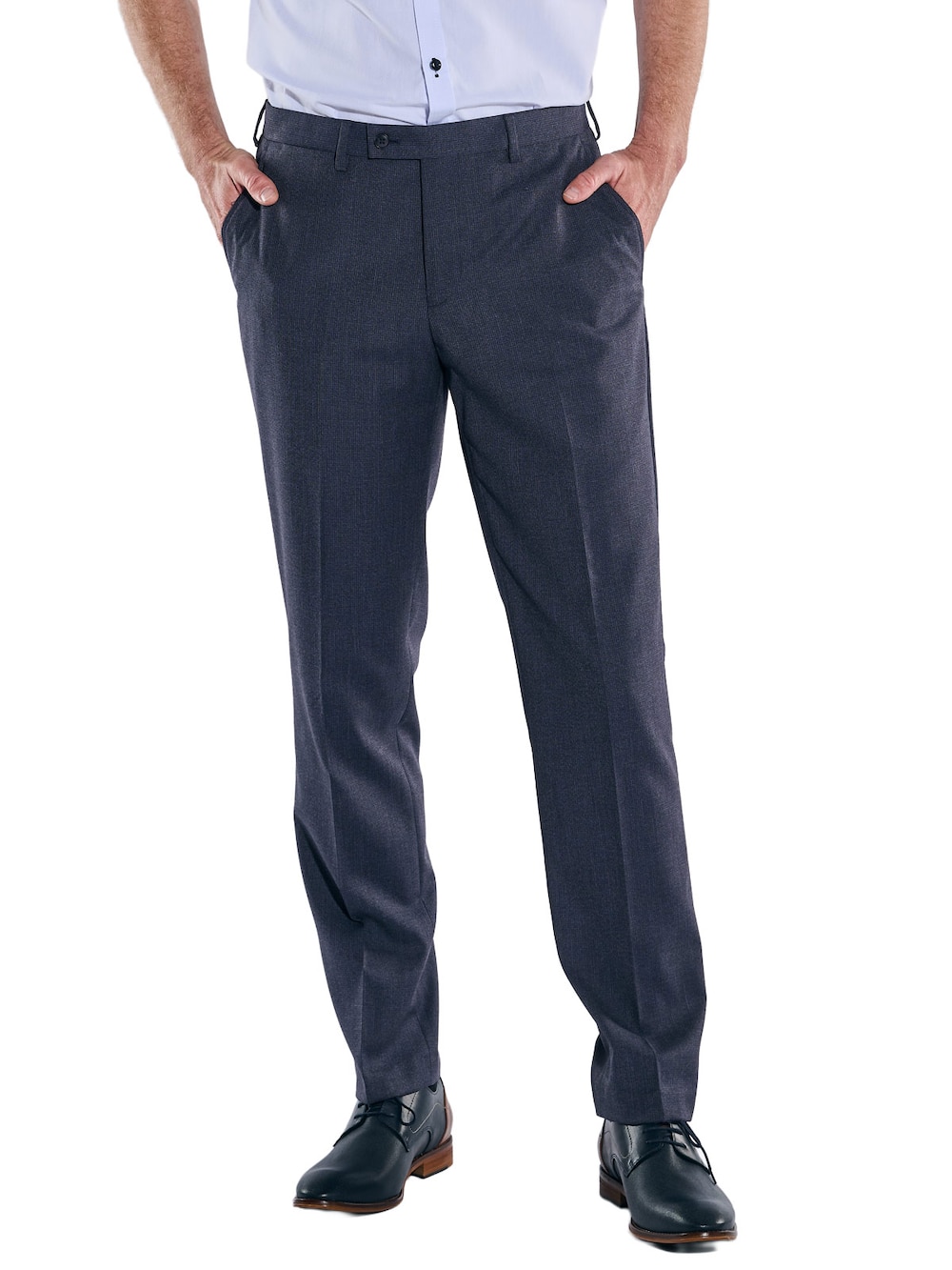 Herren Anzug-Hose gemustert , Saphirblau