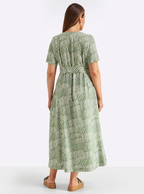 Kleid Kurzarm Ohne Kragen