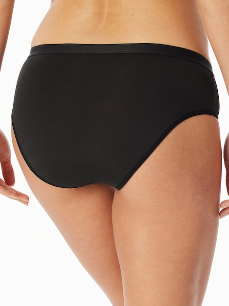 Schiesser Damen Slip 2-Pack Periodenslip Secret Care - schwarz