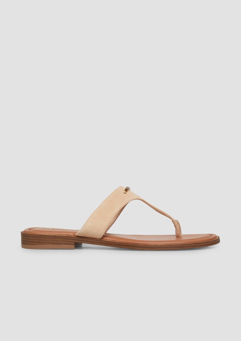 Zehentrenner-Sandalen aus Leder mit dekorativem Detail