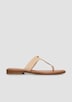 Zehentrenner-Sandalen aus Leder mit dekorativem Detail