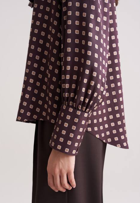 Damen Ausgestellte Bluse - Geometrische Muster