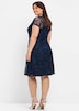 Spitzenkleid Kurzarm Uni