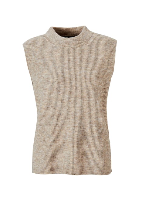 Edler Rippstrick Pullunder, Stehkragen