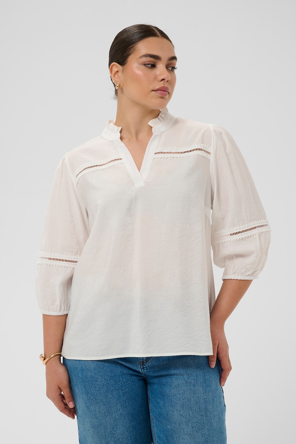 Langarm-Bluse Regular fit