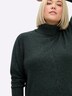Pullover Langarm Jersey Uni Rollkragen