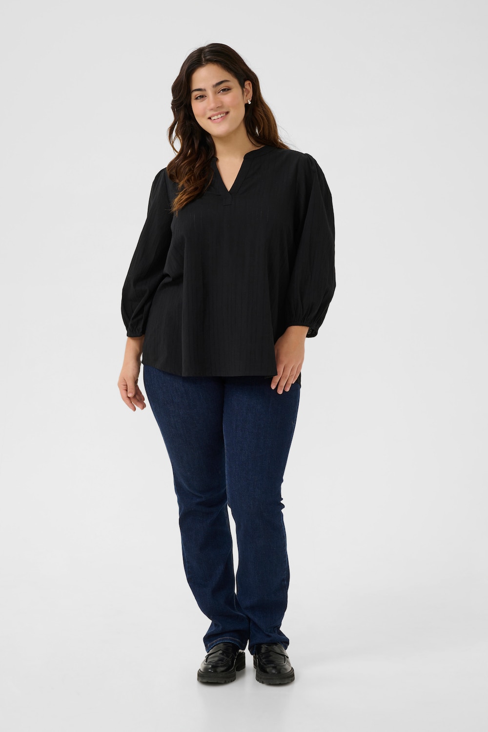 Langarm-Bluse Regular fit